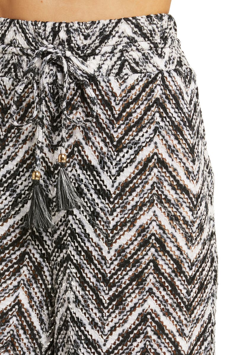 Ramy Brook Taytum Open Stitch Wide Leg Cover-Up Pants, Alternate, color, 