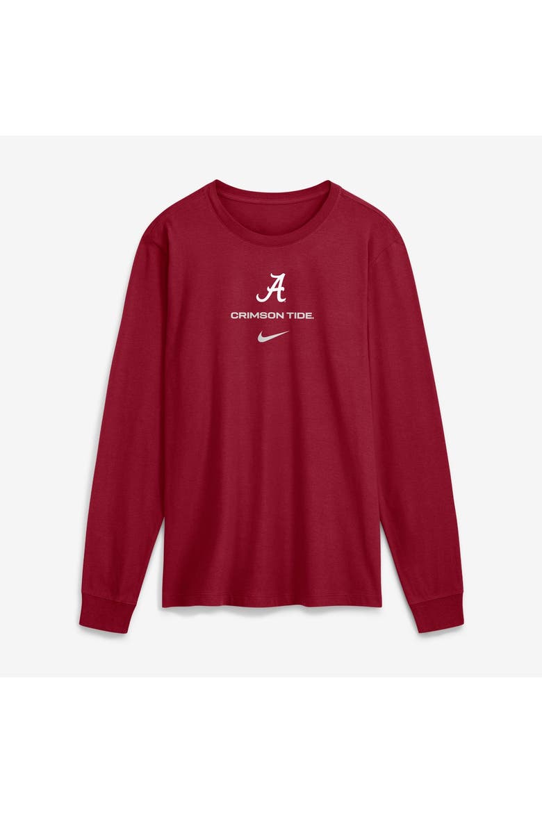 Men's Nike Crimson Alabama Crimson Tide 2026 Sideline Dri-FIT Long Sleeve T-Shirt, Main, color, Crimson
