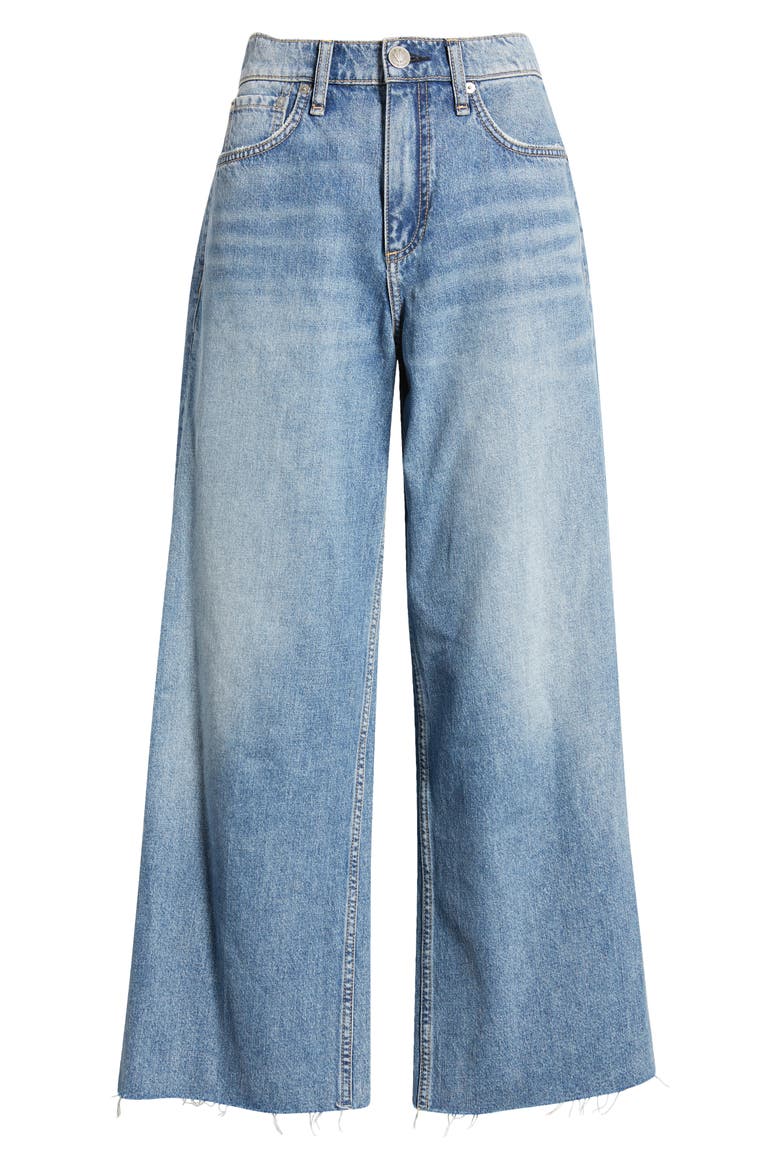 Andi Raw Hem High Waist Ankle Wide Leg Jeans, Alternate, color, QUINN