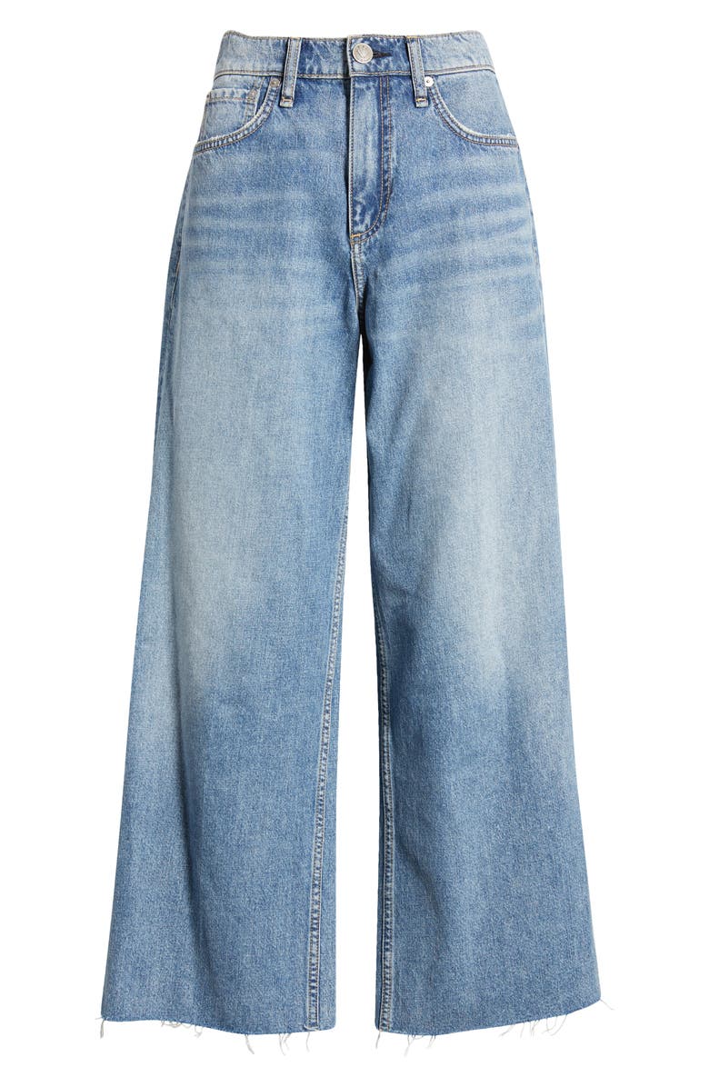 rag & bone Andi Raw Hem High Waist Ankle Wide Leg Jeans, Alternate, color, 