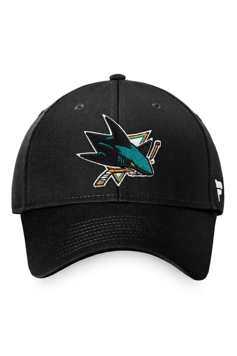 Men's Fanatics Branded Black San Jose Sharks Core Adjustable Hat, Alternate, color, Black