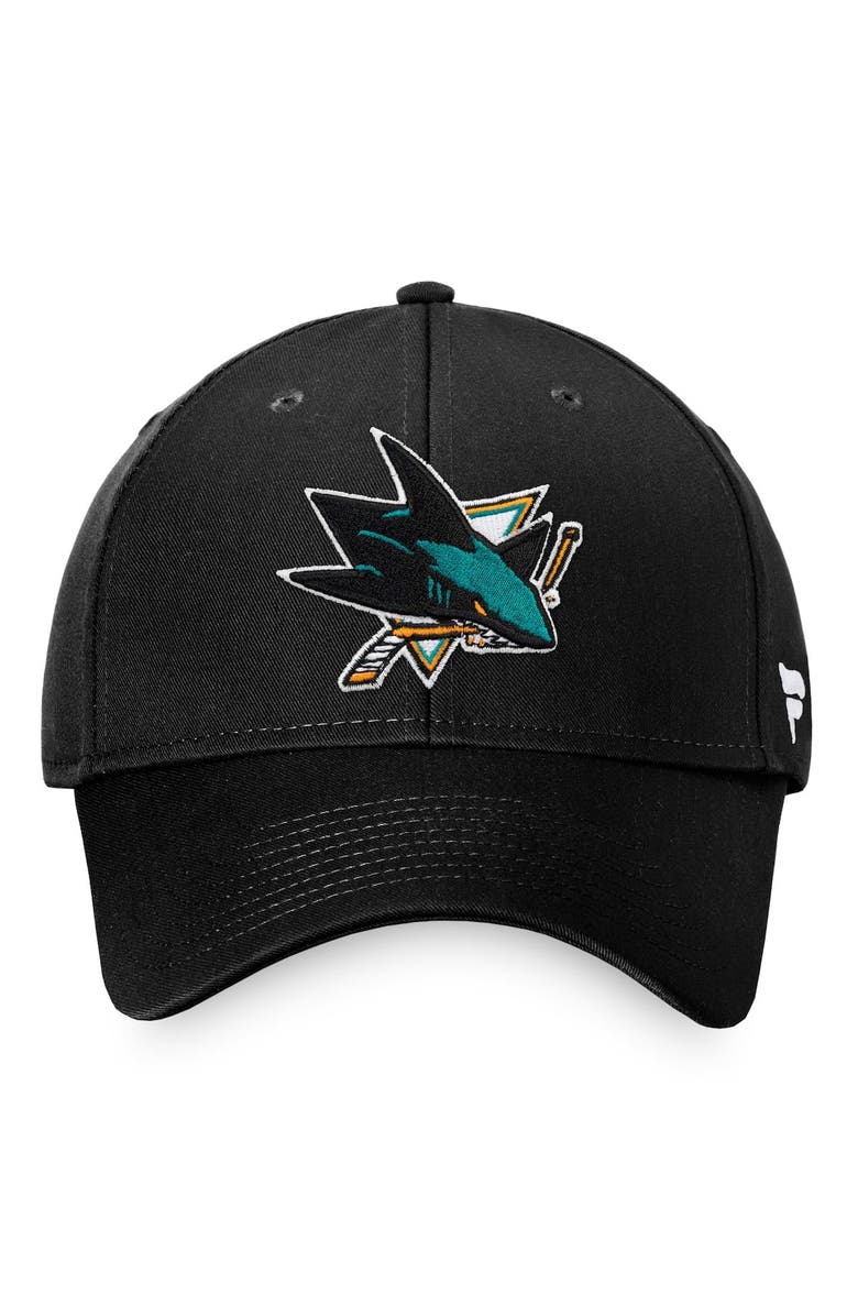 FANATICS Men's Fanatics Branded Black San Jose Sharks Core Adjustable Hat, Alternate, color,