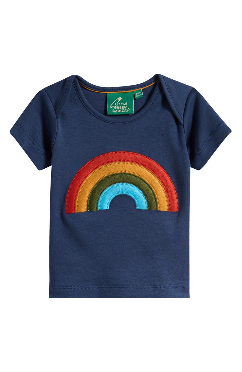 Little Green Radicals Kids' Rainbow Cotton T-Shirt, Main, color, Blue