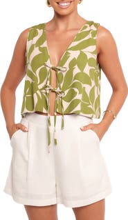 Petal & Pup Valia Floral Tie Front Top