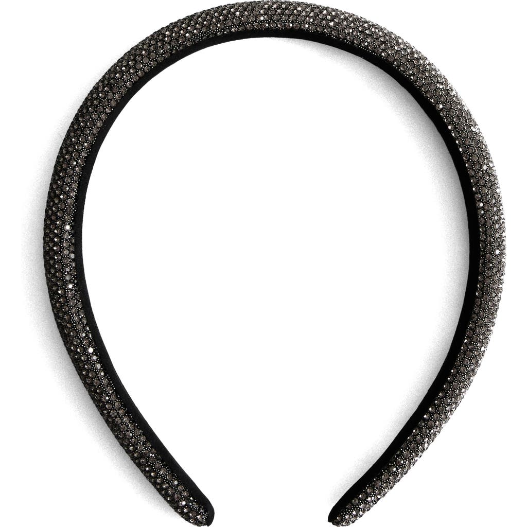 Mango Glitter Rhinestone Headband In Black
