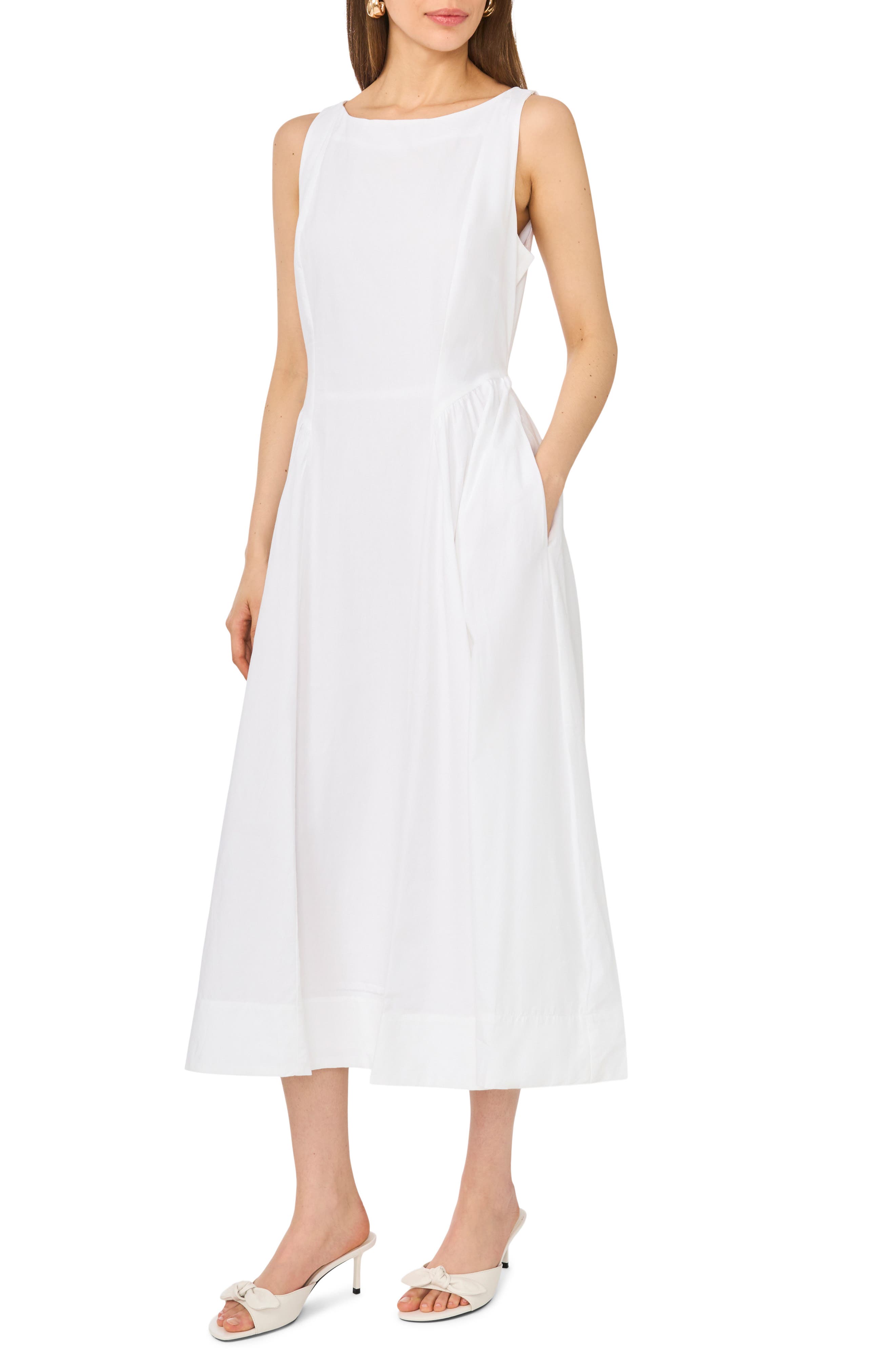 CeCe Godet Pleat Maxi Dress