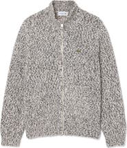 Lacoste Full Zip Wool Blend Sweater