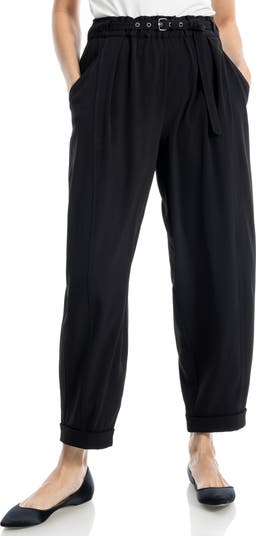 Easy Twill Belted Barrel Pants