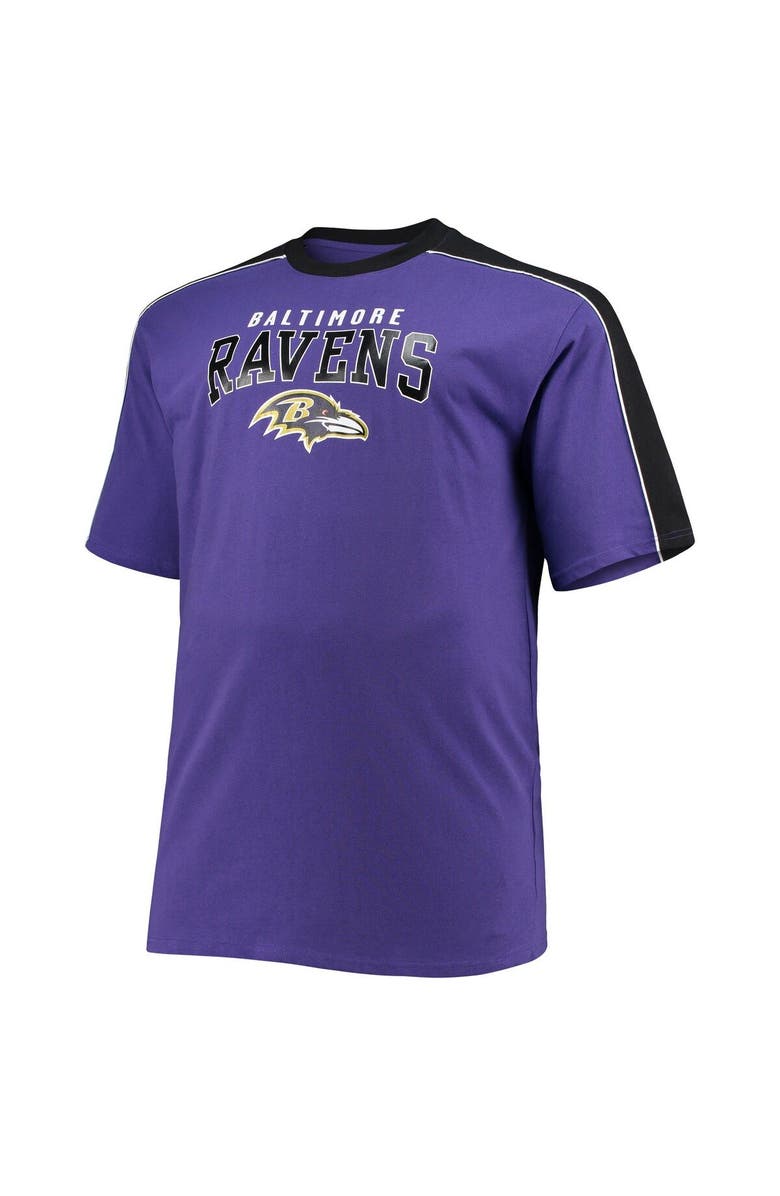 FANATICS Men's Fanatics Branded Lamar Jackson Purple Baltimore Ravens Big & Tall Sleeve Panel Player Name & Number T-Shirt, Alternate, color, 