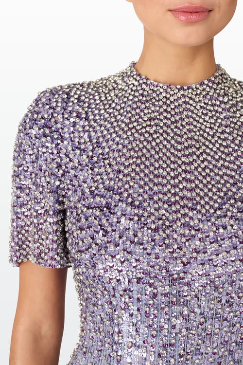 Jenny Packham Embellished Jourdain Gown In Silver