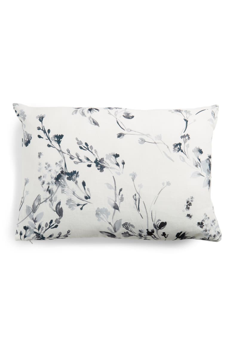 Reversible Print Accent Pillow, Main, color, NAVY MIDNIGHT