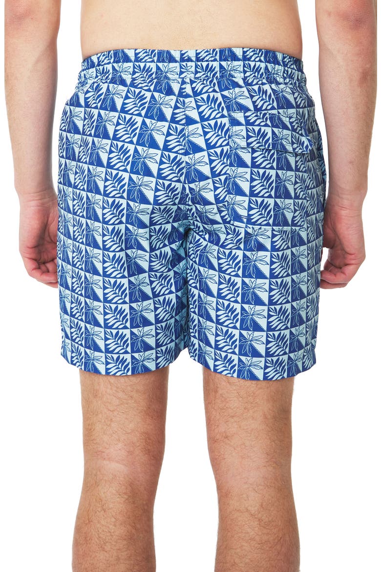 Cabo Swim Trunks, Alternate, color, BLUE CHECKBOARD