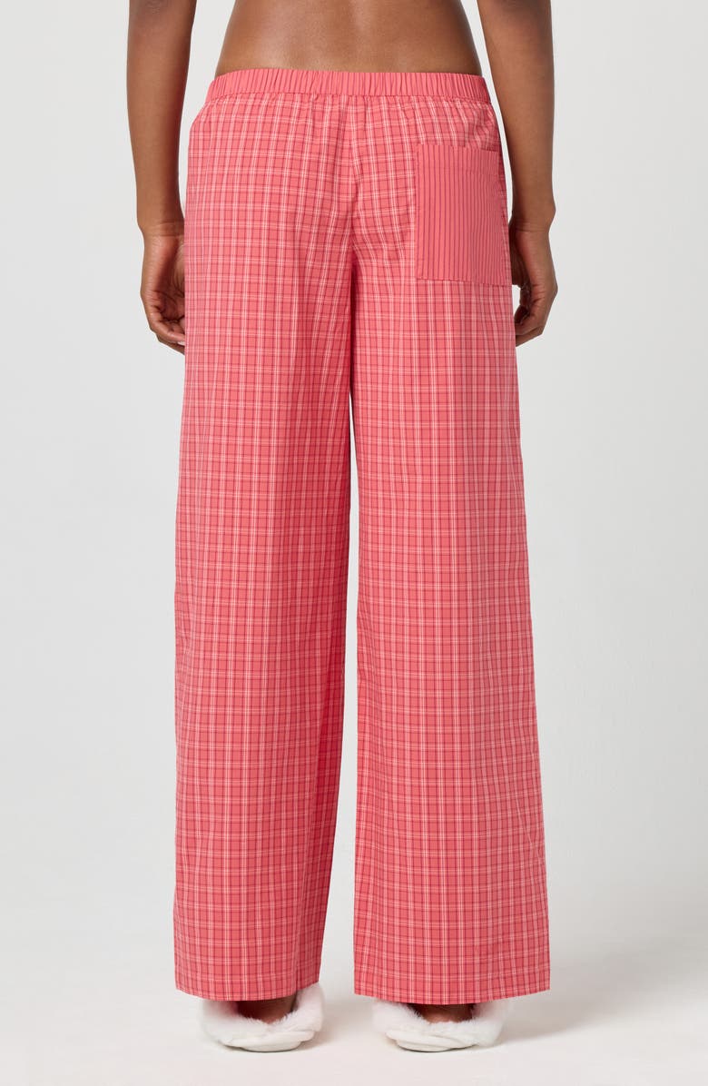 Florence by Mills Micro Plaid Wide Leg Pants, Alternate, color, Nasturium Plaid
