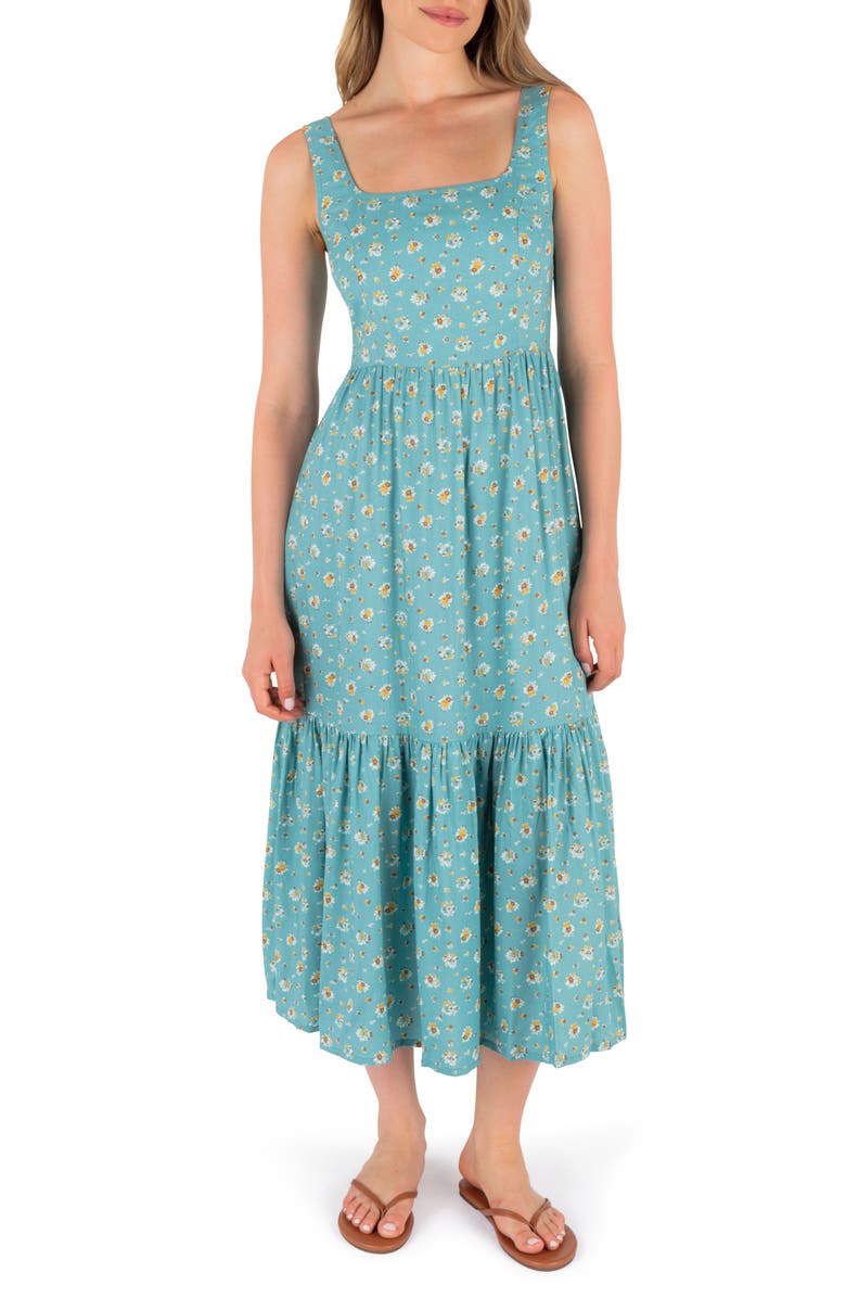 Hurley Dreamland Midi Sundress, Main, color, Reef Waters