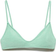 MANGO Textured Bikini Top