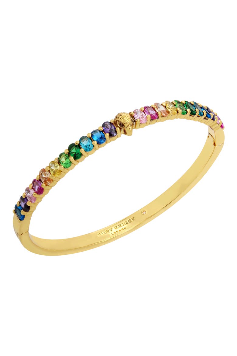 Eagle Crystal Bangle, Alternate, color, GOLD MULTI