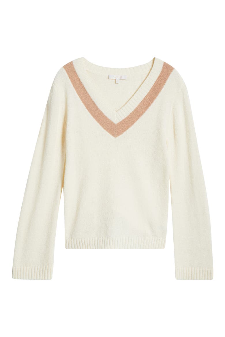 Dylan V-Neck Sweater, Alternate, color, CREAM / CAM