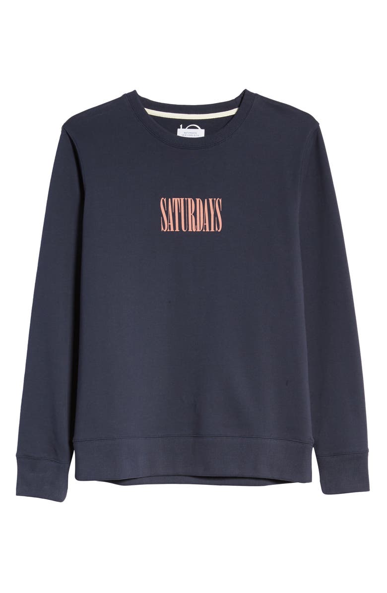 Saturdays NYC Bowery Middle Condensed Crewneck Sweatshirt, Alternate, color,