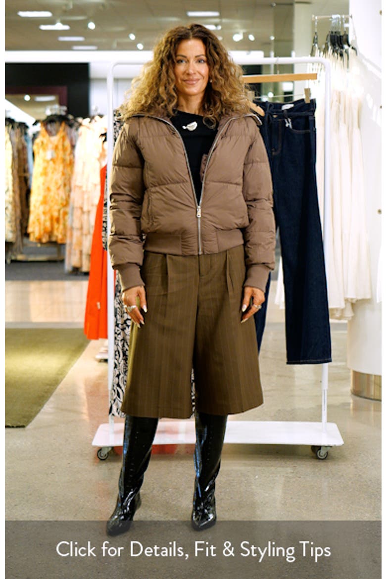 Knit Collar Crop Puffer Jacket video