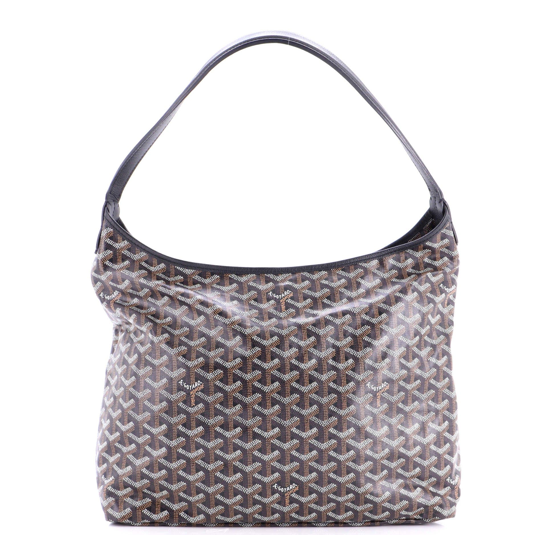 Pre-Owned Goyard Boheme Hobo Coated Canvas, Main, color, Black