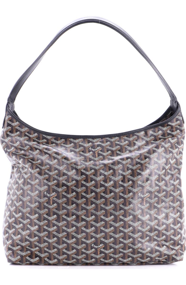 Pre-Owned Goyard Boheme Hobo Coated Canvas, Main, color, Black