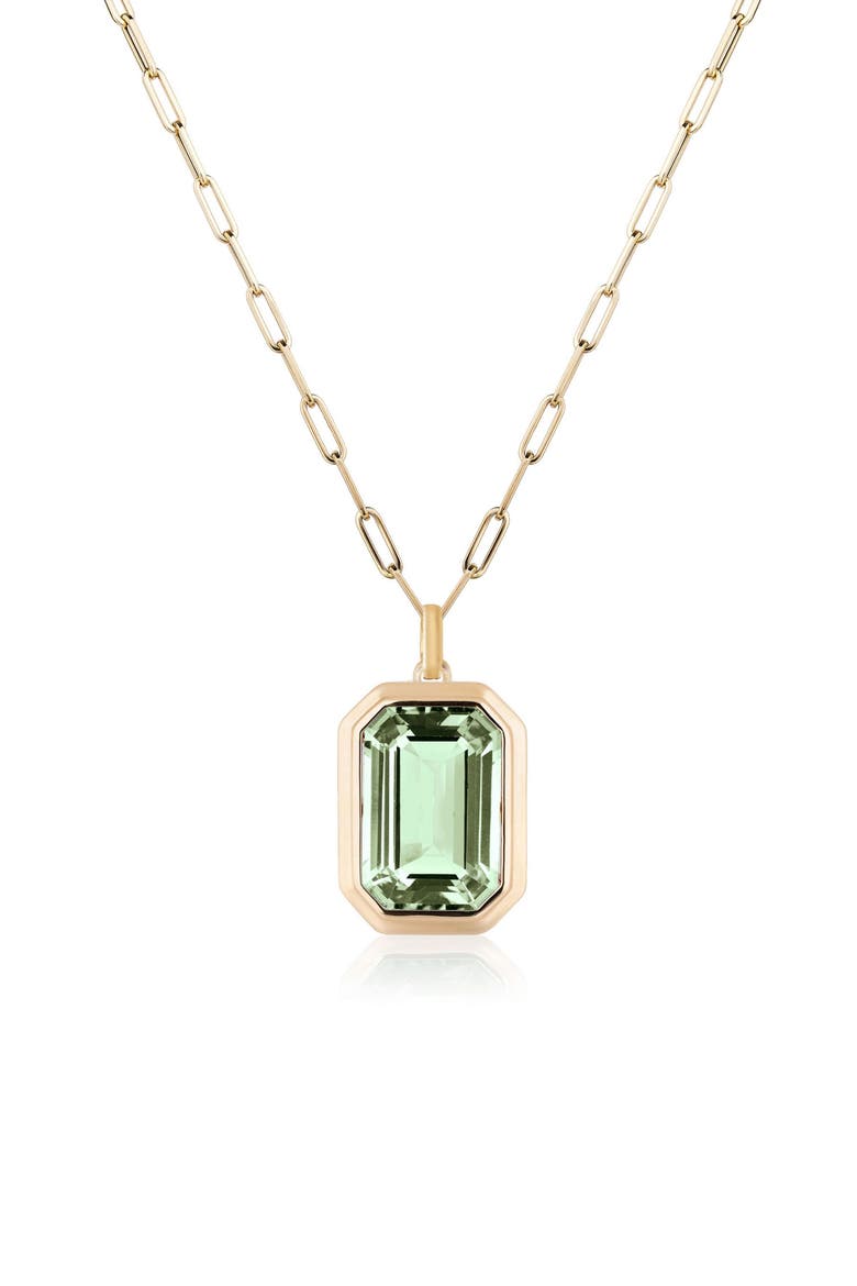 Manhattan Pendant Necklace, Main, color, PRASIOLITE