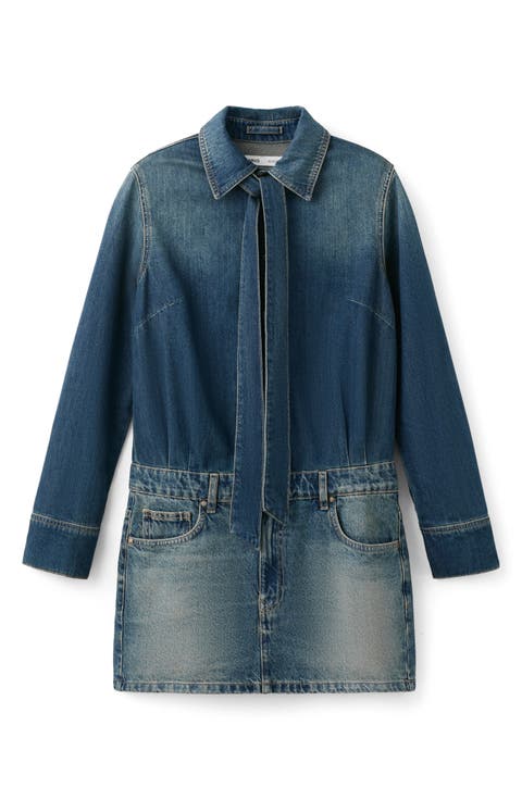 Combined Denim Dress