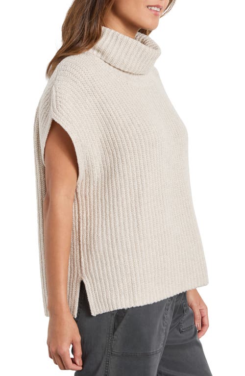 Splendid Rosalie Turtleneck Short Sleeve Sweater In Gray