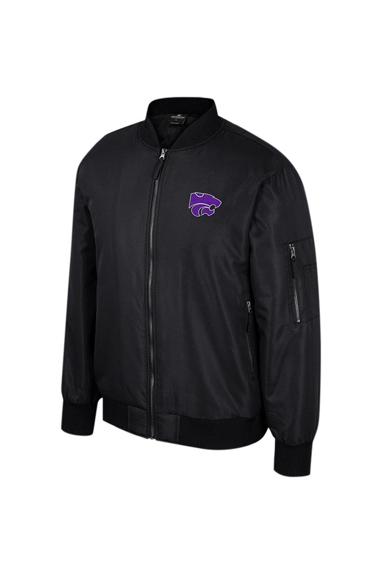 Men's Colosseum  Black Kansas State Wildcats Full-Zip Bomber Jacket, Alternate, color, Black