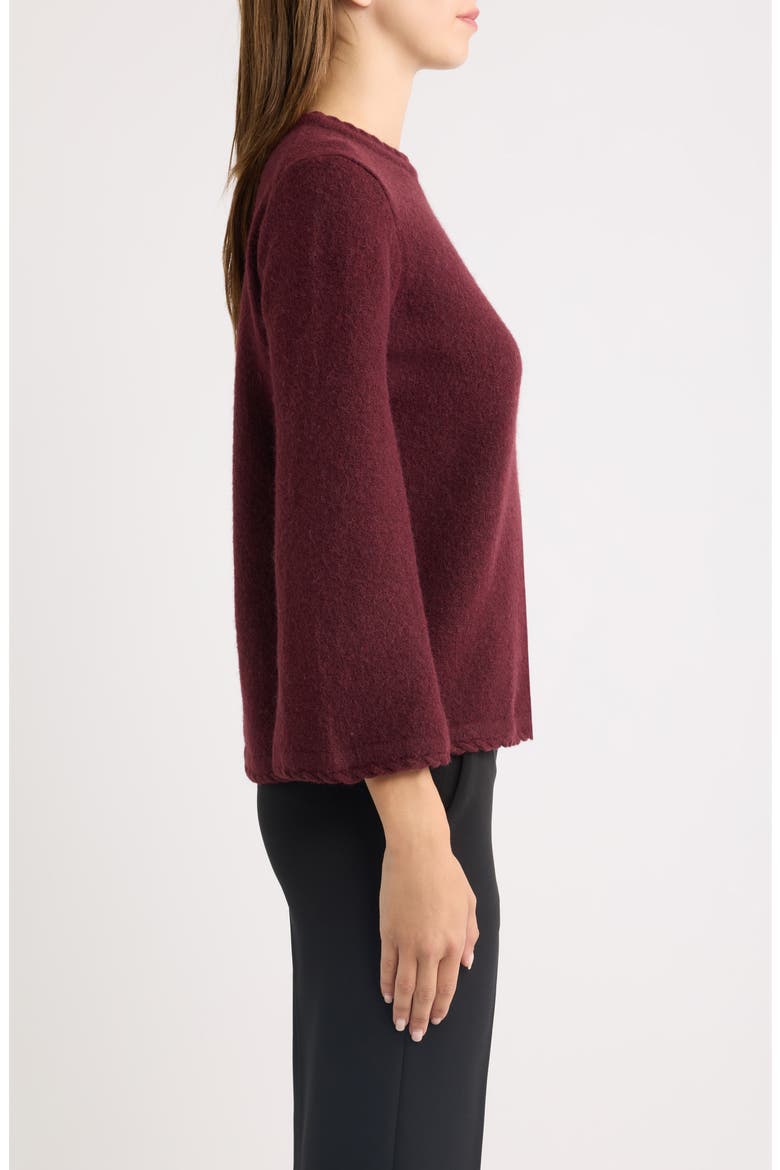 Braided Trim Sweater, Alternate, color, BAROLO