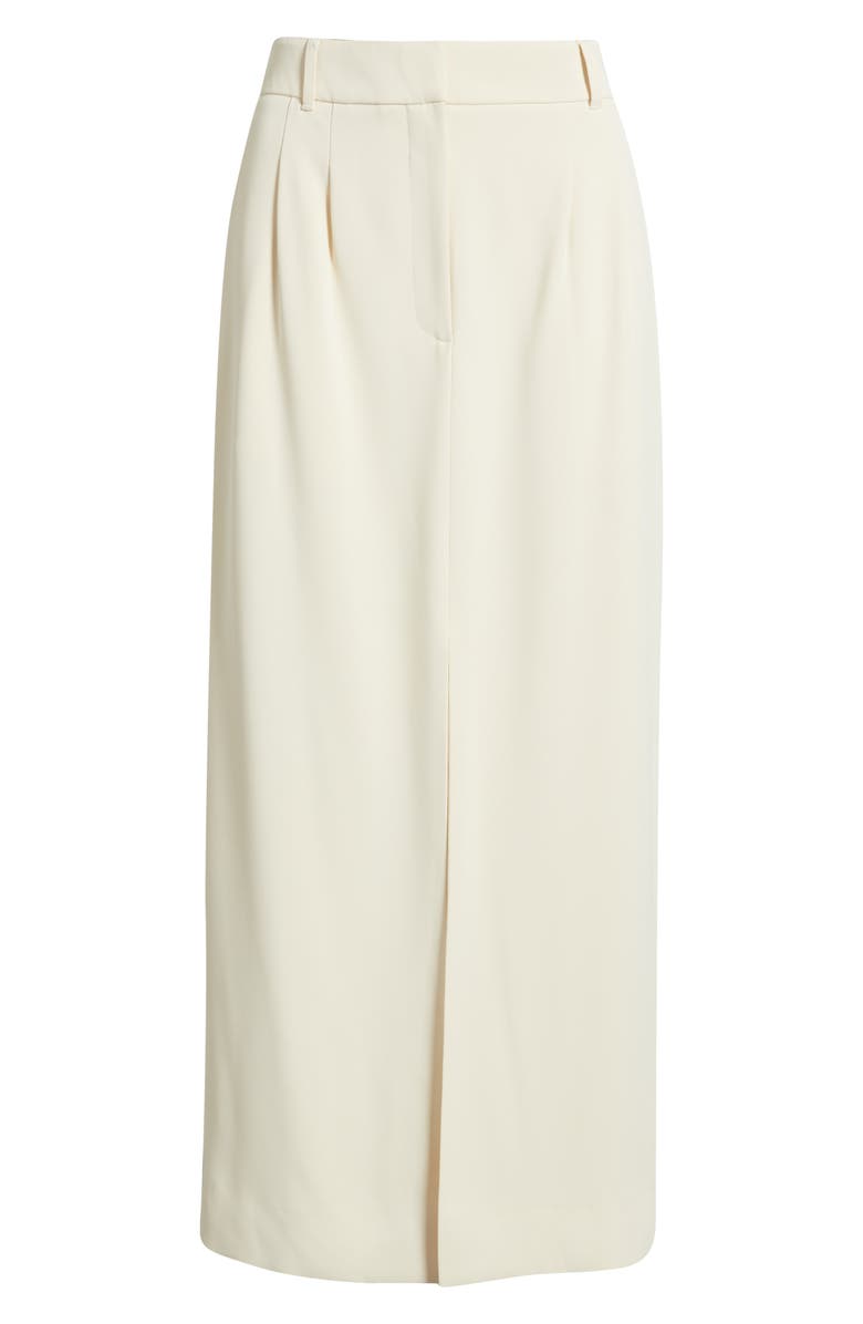 French Connection Harry Suiting Slit Maxi Skirt, Alternate, color, Classic Cream