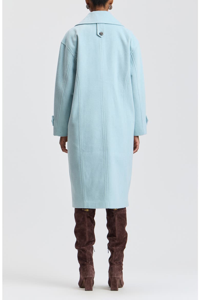 Oversized Double Breasted Cocoon Peacoat, Alternate, color, FROST