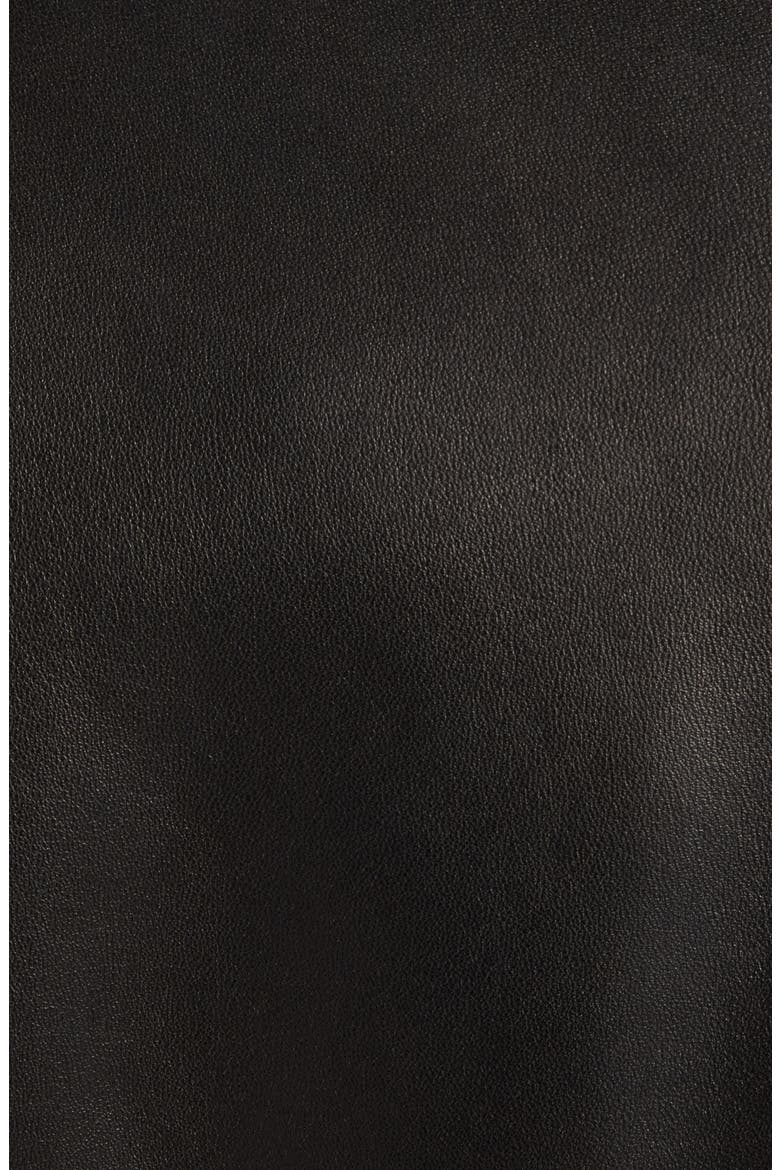 New Plongé Leather Biker Jacket, Alternate, color, BLACK