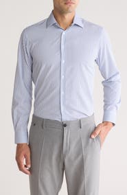 Nautica Slim Fit Stripe Dress Shirt