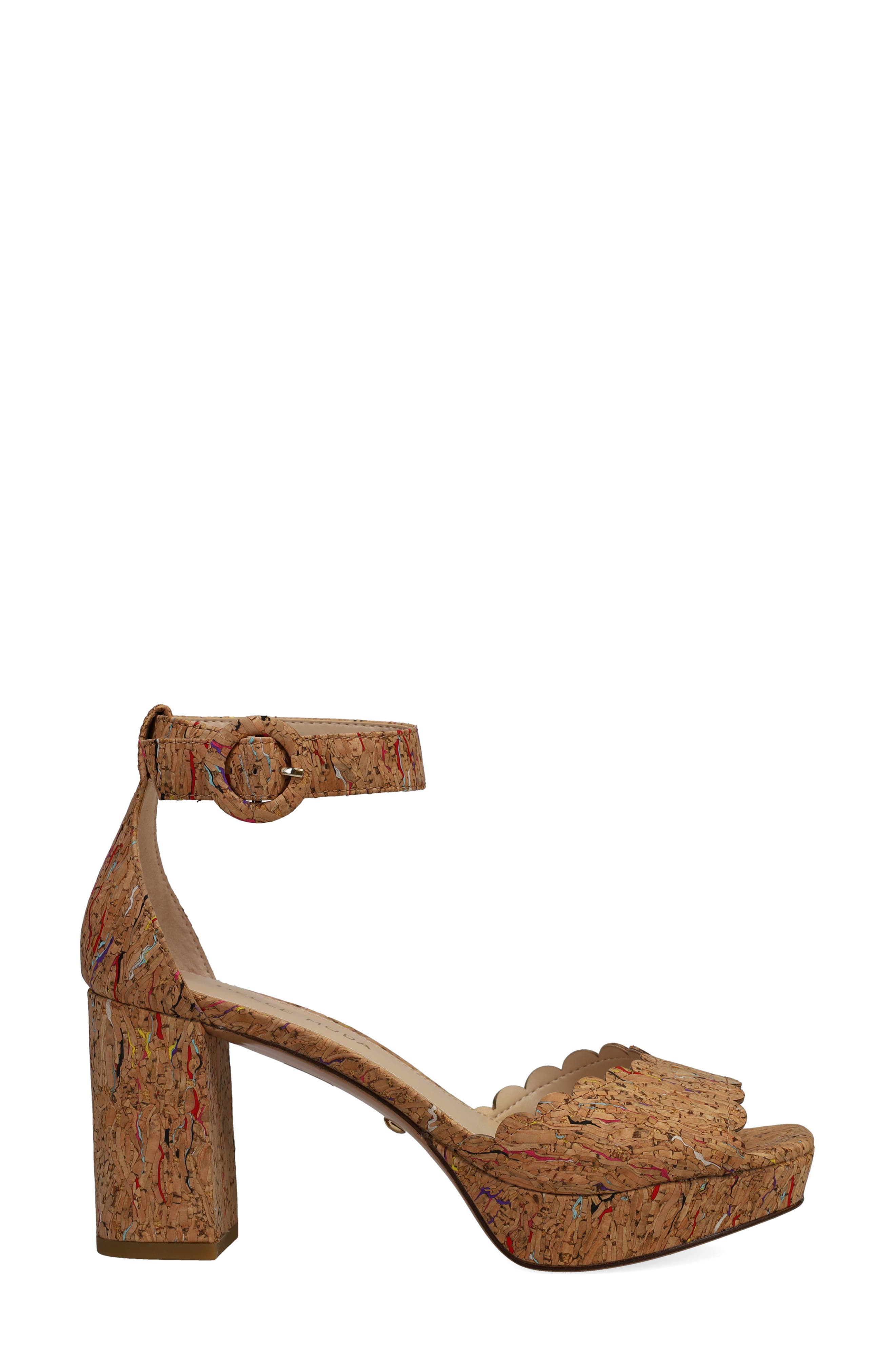 Aneko Platform Sandal, Alternate, color, MULTI CORK
