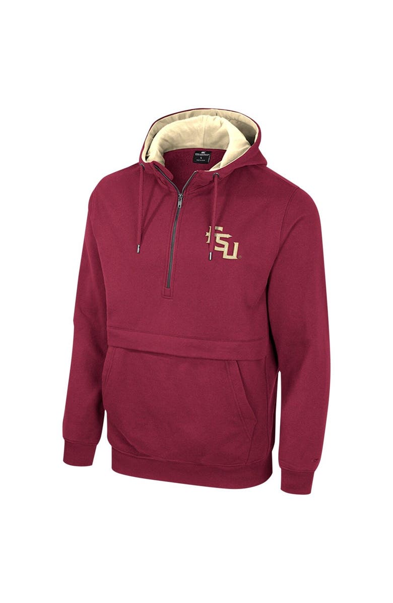 COLOSSEUM Men's Colosseum Garnet Florida State Seminoles Half-Zip Hoodie, Alternate, color,