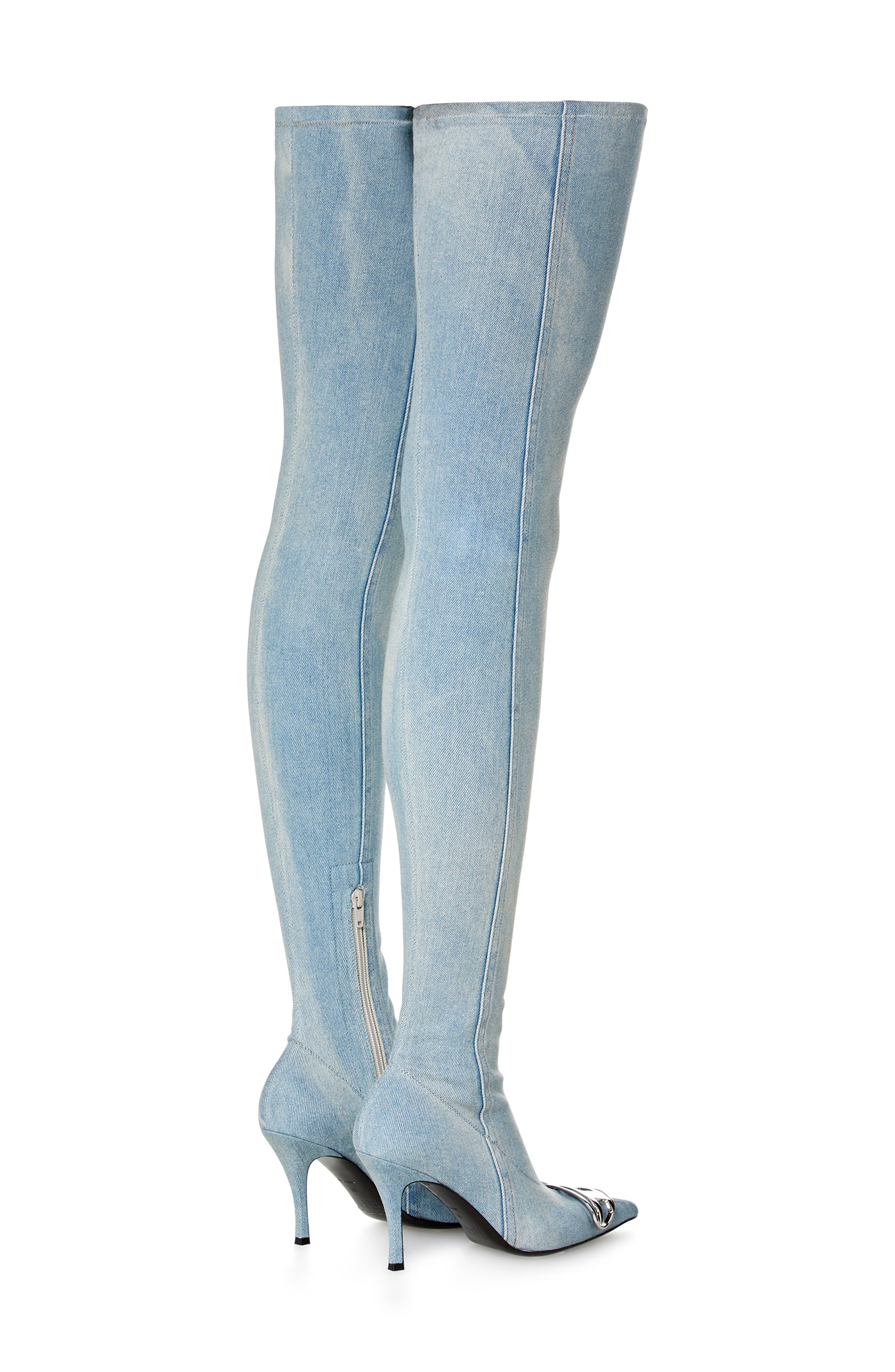 DIESEL<sup>®</sup> Denim Thigh High Boot, Alternate, color, 