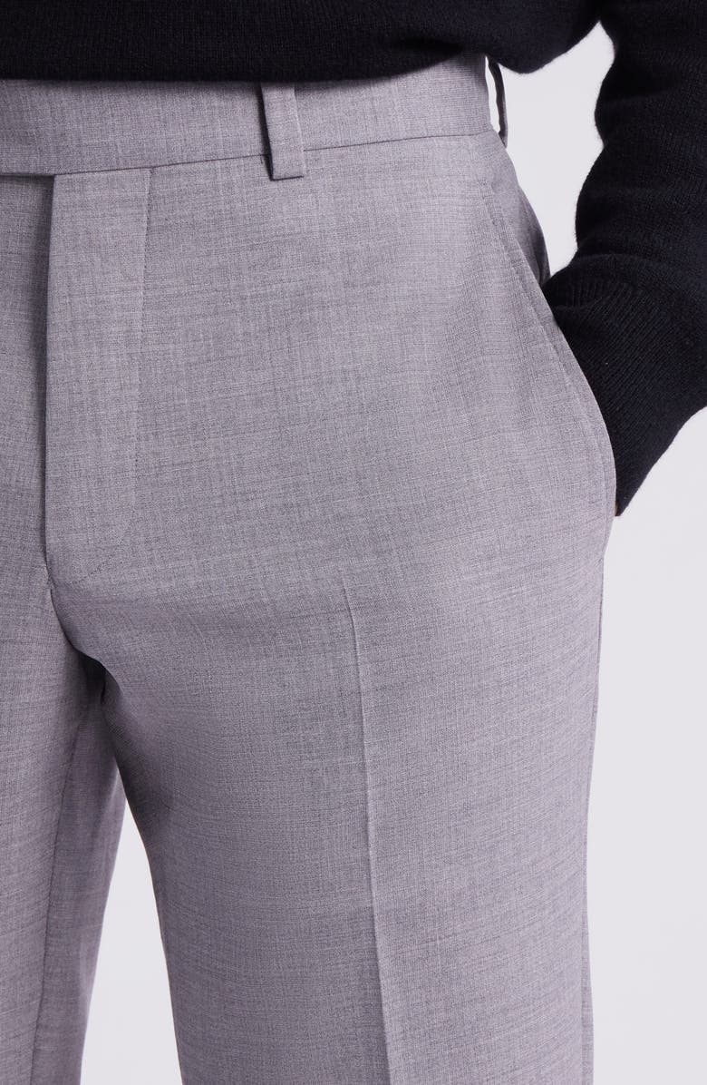 AllSaints Ross Slim Fit Taper Leg Stretch Wool Pants, Alternate, color, Grey