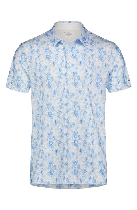 Watercolor Garden Tech Jersey Golf Polo