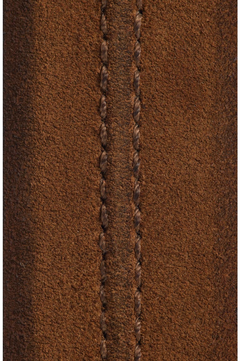 Walter Textured Suede Belt, Alternate, color, DARK TAN