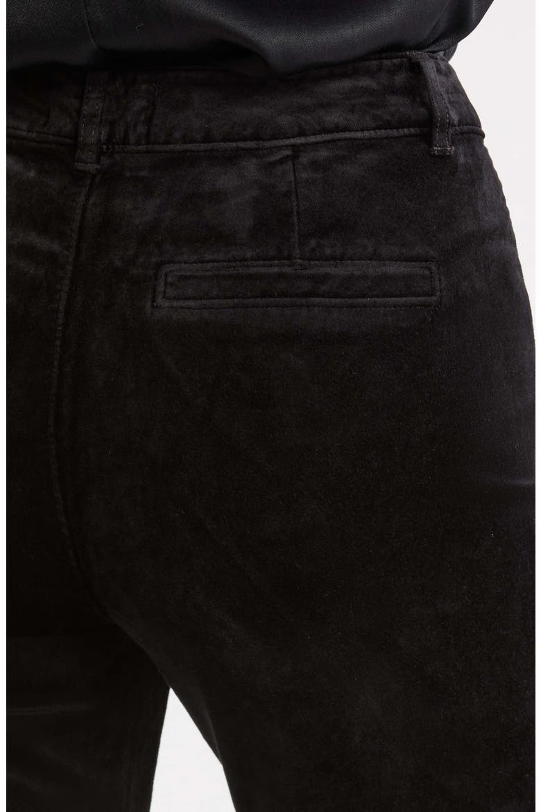 Laurel Canyon Velvet High Waist Flare Leg Jeans, Alternate, color, BLACK OVERDYE