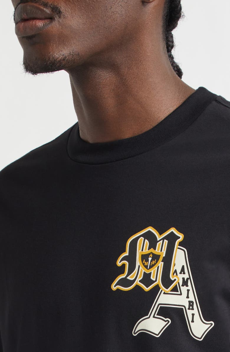 AMIRI Varsity Patch T-Shirt, Alternate, color, Black