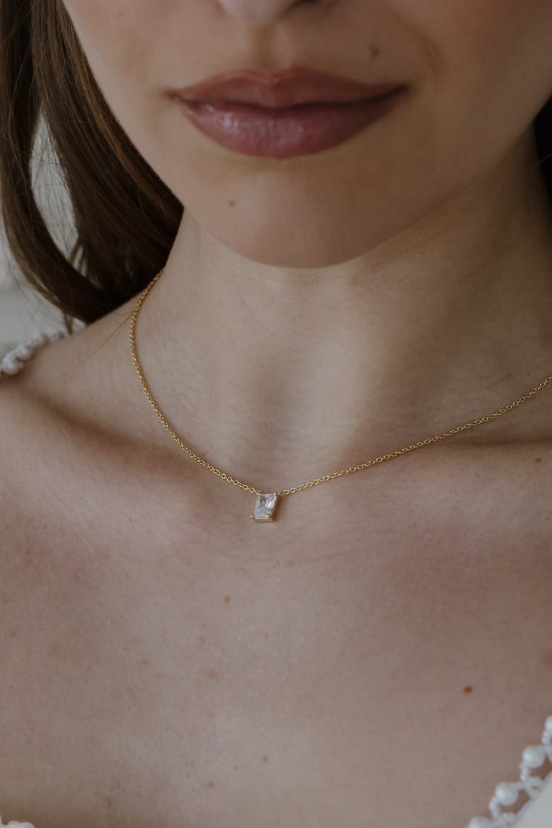 Astor Crystal Necklace, Alternate, color, Metallic Gold