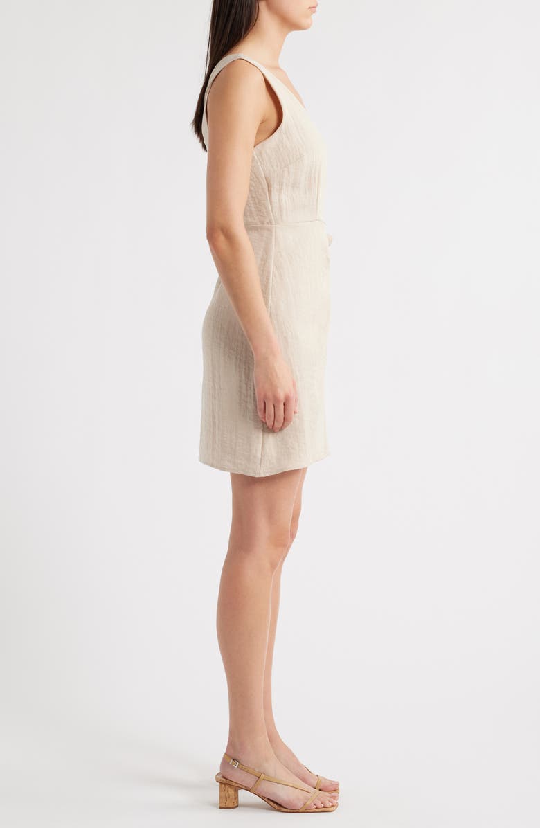 Sam Edelman Sleeveless Faux Wrap Minidress, Alternate, color, Natural