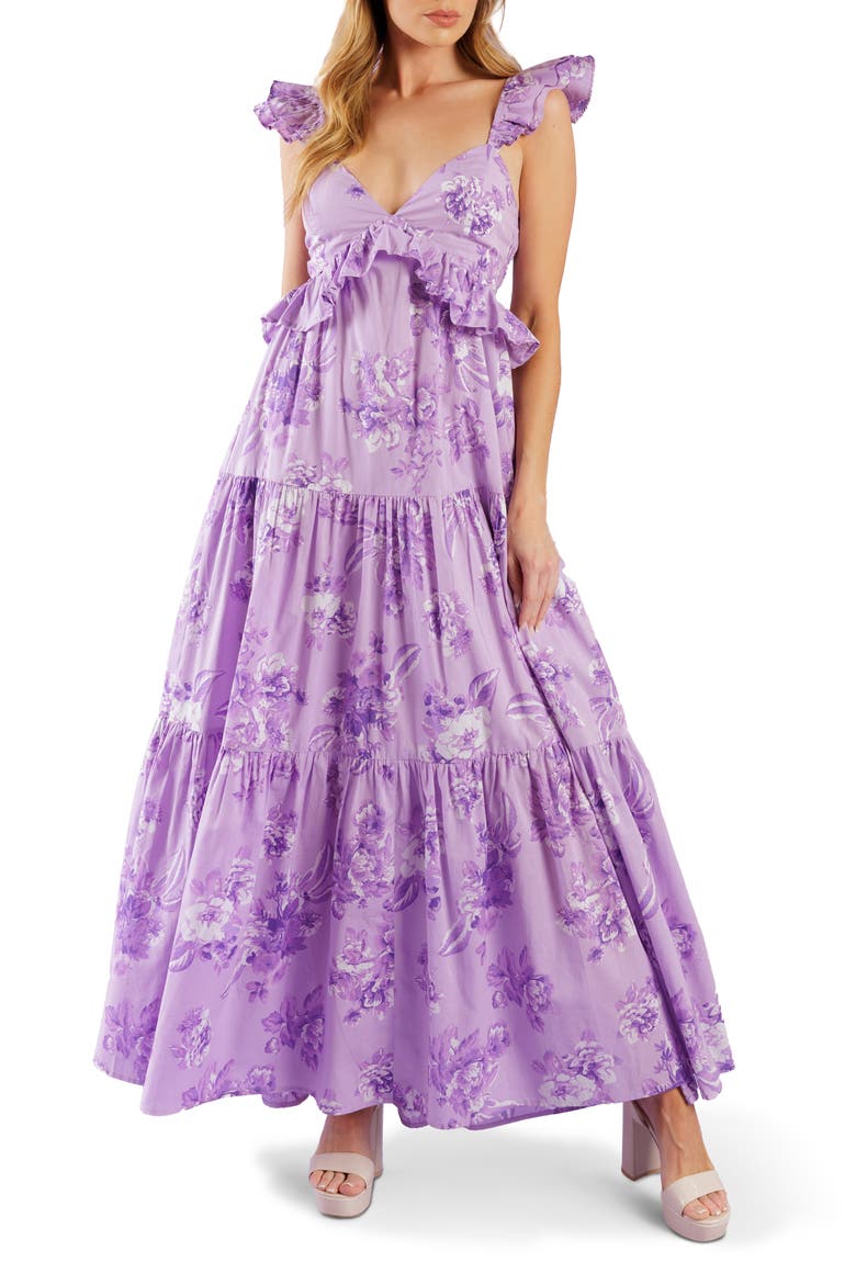 Ruffle Trim Maxi Dress (Women) | Nordstromrack