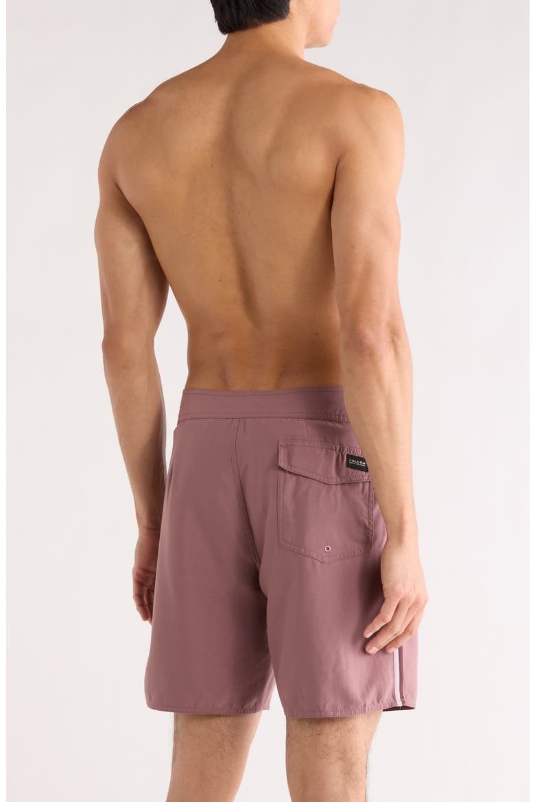 Lawton Board Shorts, Alternate, color, BORDEAUX BROWN