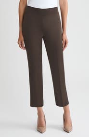 Ming Wang Pull-On Straight Leg Ankle Pants