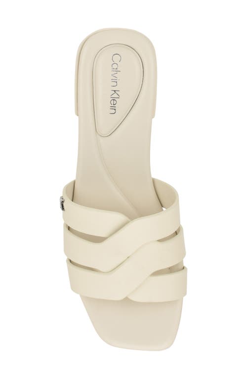 Calvin Klein Tisha Slide Sandal In White