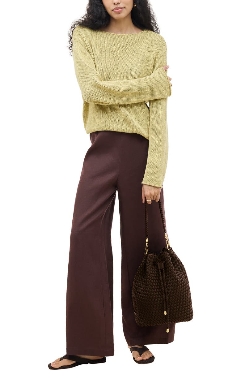 NAGHEDI Large Mercer Bucket Bag, Alternate, color, Chocolate