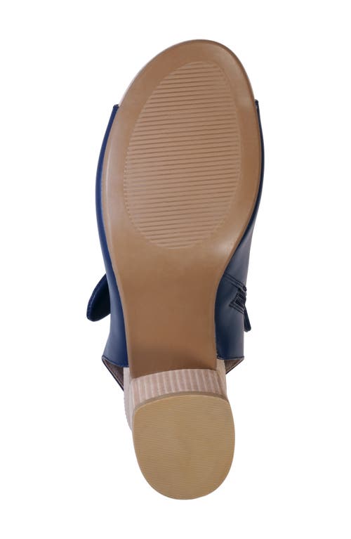 Gc Shoes Women's Kimora Knot Detail Block Heel Dress Sandals In Navy